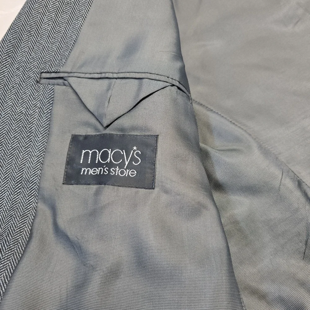 Michael Kors Gray/blue‎ Herringbone Blazer/sportscoat Men Size 40L